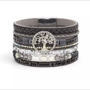 Gray Always my Mom ⭐️ Forever my friend bracelet